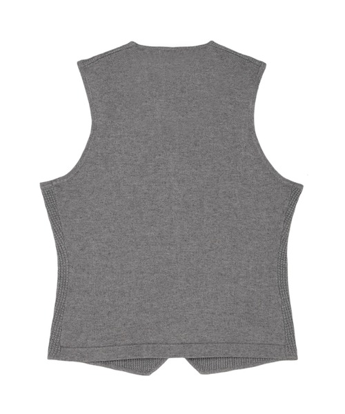 Pitta Re:)(ピッタリ)の「ニット メッシュ編地ジレ 麻混 メンズ(ベスト・メンズ・グレー/ネイビー・M/L/LL/XL)」の4枚目の写真