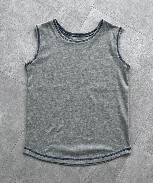 CPCM（シーピーシーエム）の「タンクセットヘンリーシアーロンT（Tシャツ/カットソー・レディース・ブルー/ホワイト/ブラウン/レッド/アイボリー・FREE）」の11枚目の写真