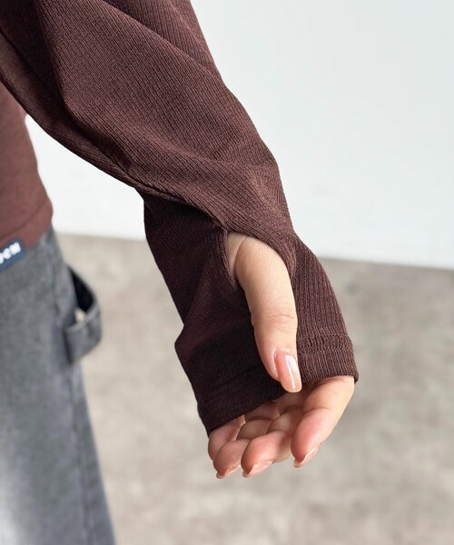 CPCM（シーピーシーエム）の「タンクセットヘンリーシアーロンT（Tシャツ/カットソー・レディース・ブルー/ホワイト/ブラウン/レッド/アイボリー・FREE）」の21枚目の写真