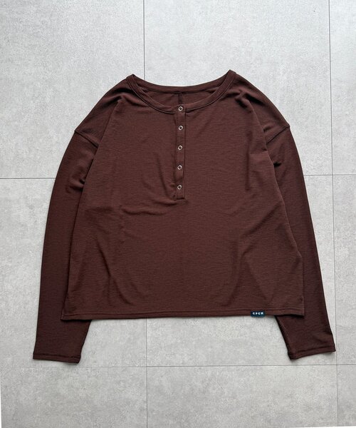 CPCM（シーピーシーエム）の「タンクセットヘンリーシアーロンT（Tシャツ/カットソー・レディース・ブルー/ホワイト/ブラウン/レッド/アイボリー・FREE）」の22枚目の写真
