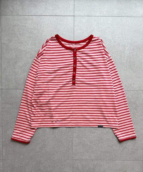 CPCM(シーピーシーエム)の「タンクセットヘンリーシアーロンT(Tシャツ/カットソー・レディース・ブルー/ホワイト/ブラウン/レッド/アイボリー・FREE)」の16枚目の写真