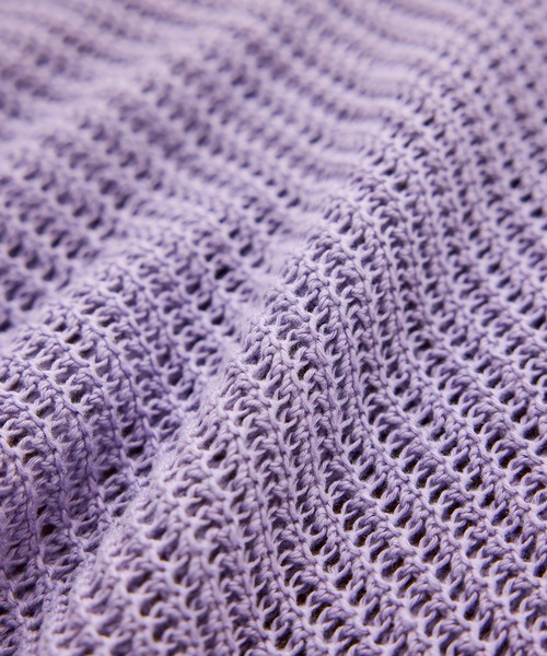 ROPE'(ロペ)の「リネン畦編みVネックシアーニット/イージーケア(ニット/セーター・レディース・ベージュ/ラベンダー・FREE)」の6枚目の写真