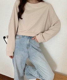 ショート丈シンプルスウェット