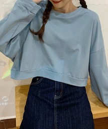 ショート丈シンプルスウェット