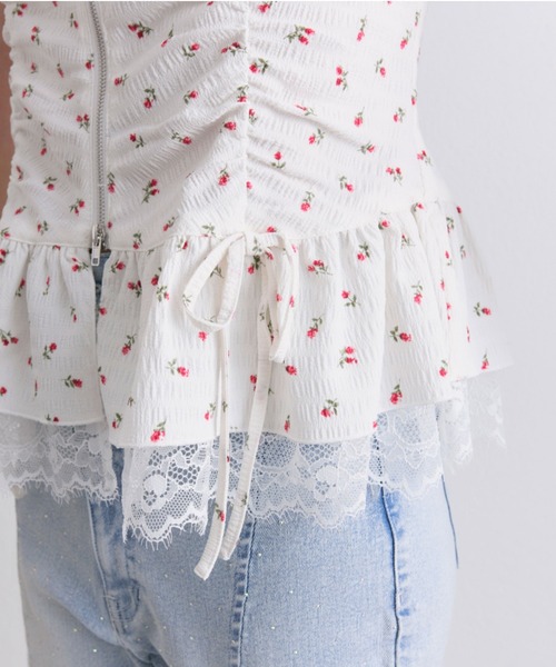 OLIVE des OLIVE（オリーブデオリーブ）の「ペプラムジップブラウス（ショルダーバッグ・レディース・オフホワイト/ブラック/アイボリー・FREE）」の11枚目の写真