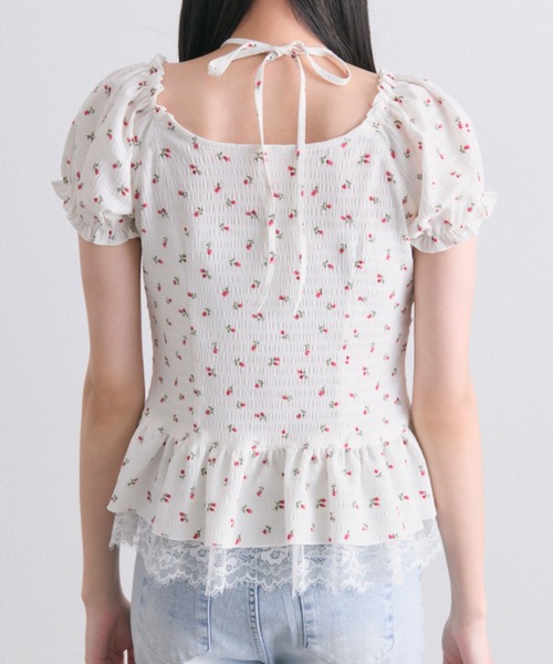 OLIVE des OLIVE（オリーブデオリーブ）の「ペプラムジップブラウス（ショルダーバッグ・レディース・オフホワイト/ブラック/アイボリー・FREE）」の6枚目の写真