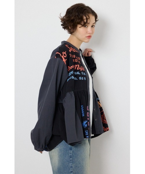 RODEO CROWNS WIDE BOWL（ロデオクラウンズワイドボウル）の「カスタムチュニックブラウス（シャツ/ブラウス・レディース・ブラック系その他/ホワイト系その他・FREE）」の4枚目の写真