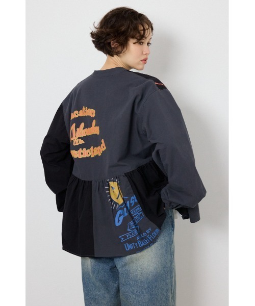 RODEO CROWNS WIDE BOWL（ロデオクラウンズワイドボウル）の「カスタムチュニックブラウス（シャツ/ブラウス・レディース・ブラック系その他/ホワイト系その他・FREE）」の5枚目の写真