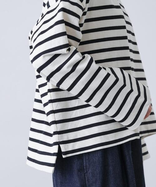 かぐれ(カグレ)の「コットンボートネックボーダーカットソー(Tシャツ/カットソー・レディース・ブラック系その他・FREE)」の12枚目の写真