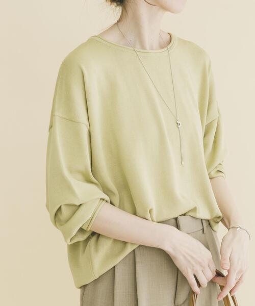 ITEMS URBANRESEARCH（アイテムズ アーバンリサーチ）の「ルーズフォルムボートネックニット（ニット/セーター・レディース・ベージュ/イエロー系その他/グレー・FREE）」の3枚目の写真