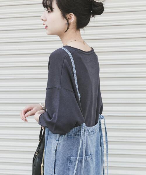 ITEMS URBANRESEARCH（アイテムズ アーバンリサーチ）の「ルーズフォルムボートネックニット（ニット/セーター・レディース・ベージュ/イエロー系その他/グレー・FREE）」の8枚目の写真