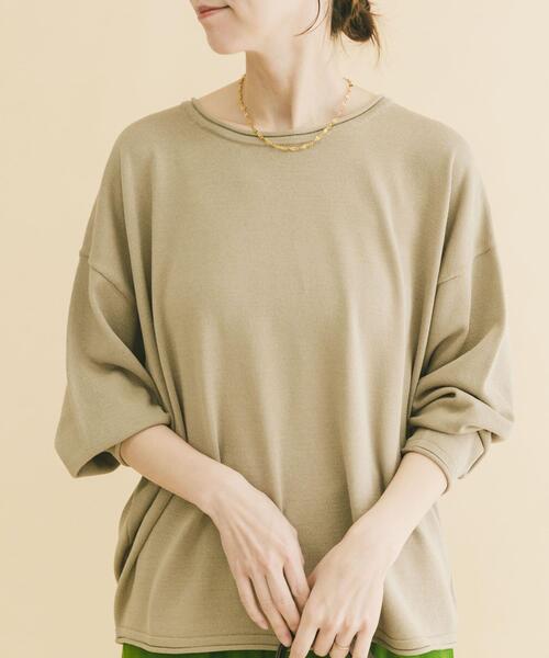 ITEMS URBANRESEARCH（アイテムズ アーバンリサーチ）の「ルーズフォルムボートネックニット（ニット/セーター・レディース・ベージュ/イエロー系その他/グレー・FREE）」の6枚目の写真