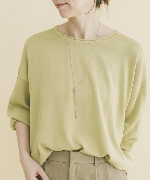 ITEMS URBANRESEARCH（アイテムズ アーバンリサーチ）の「ルーズフォルムボートネックニット（ニット/セーター・レディース・ベージュ/イエロー系その他/グレー・FREE）」の20枚目の写真