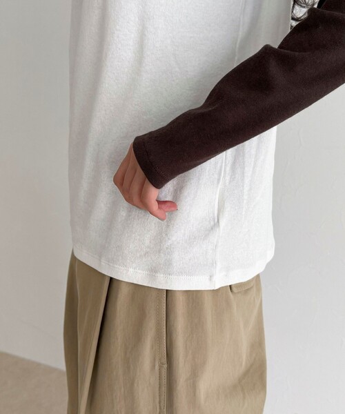 fredy emue（フレディエミュ）の「シアーラグランロンＴシャツ（Tシャツ/カットソー・レディース・オフホワイト/チャコールグレー/ブラウン・38）」の16枚目の写真