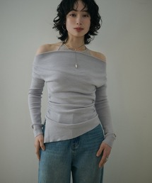LAULEN（ローレン）の「lace halter fake layered knit  レースホルターフェイクレイヤードニット（ニット/セーター）」