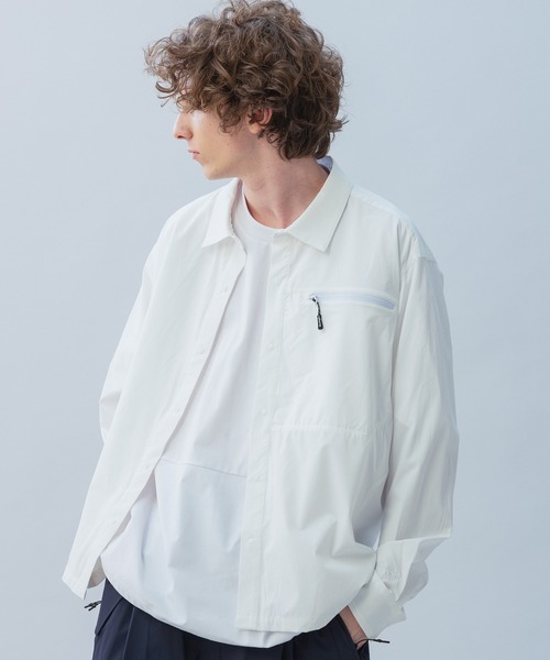 +phenix(プラスフェニックス)の「+phenix(プラスフェニックス) AIRFLOW LONG SLEEVE SHIRT / エアフロー ロングスリーブシャツ(シャツ/ブラウス・メンズ・ブラック/ホワイト/チャコール・L/M/XL)」の11枚目の写真