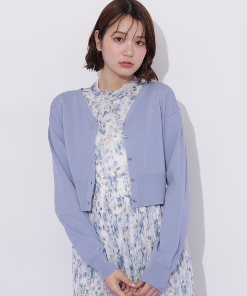 JILL by JILL STUART(ジルバイジルスチュアート)の「Link J刺繍UVカーディガン(ニット/セーター・レディース・ブルー/ピンク/ホワイト/ネイビー・FREE)」の5枚目の写真