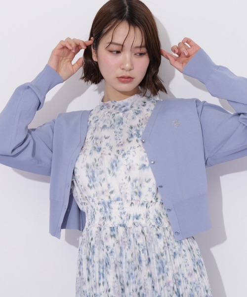 JILL by JILL STUART(ジルバイジルスチュアート)の「Link J刺繍UVカーディガン(ニット/セーター・レディース・ブルー/ピンク/ホワイト/ネイビー・FREE)」の8枚目の写真