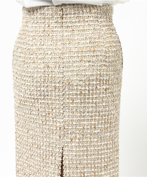 Whim Gazette（ウィムガゼット）の「LINTONツィードスリットタイトスカート（スカート・レディース・ベージュ/ピンク・36/38）」の11枚目の写真