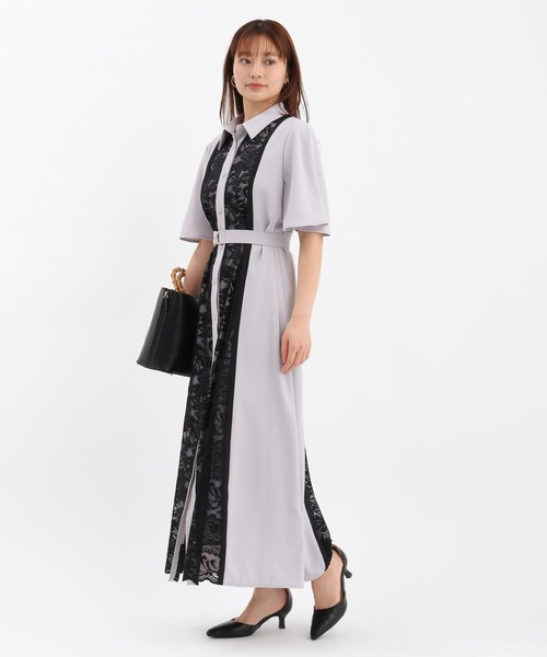 Andemiu(アンデミュウ)の「フロントキリカエレースワンピース665521(ワンピース・レディース・ライトグレー/グリーン/ネイビー・FREE)」の8枚目の写真