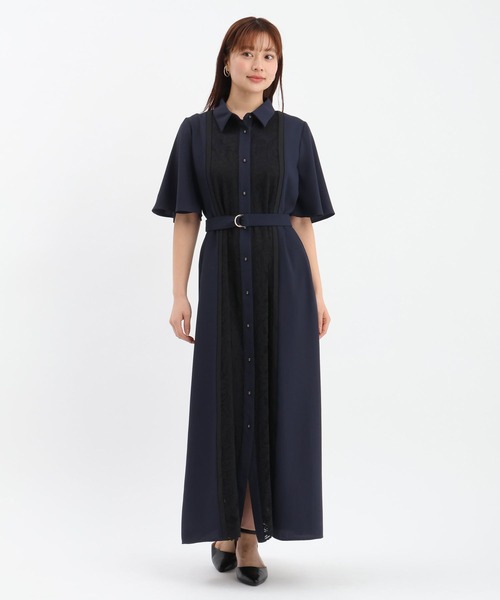 Andemiu(アンデミュウ)の「フロントキリカエレースワンピース665521(ワンピース・レディース・ライトグレー/グリーン/ネイビー・FREE)」の12枚目の写真