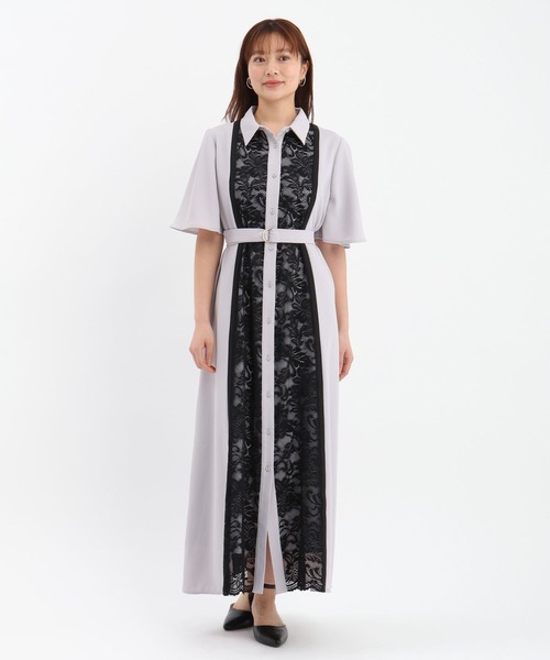 Andemiu(アンデミュウ)の「フロントキリカエレースワンピース665521(ワンピース・レディース・ライトグレー/グリーン/ネイビー・FREE)」の14枚目の写真