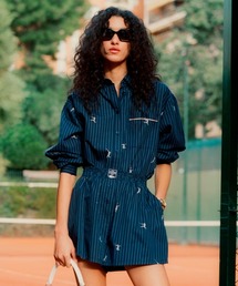 LACOSTE（ラコステ）の「プレイヤージャカード ストライプオーバーサイズポプリンシャツ（シャツ/ブラウス）」