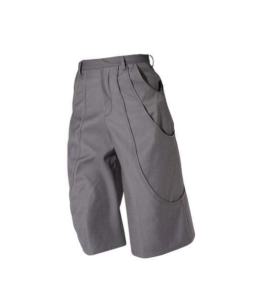 GOAT ESSENCE（ゴートエッセンス）の「TUCK CURVE WIDE SHORTS（スラックス・メンズ・ベージュ/ブラック/グレー・1/2）」の9枚目の写真
