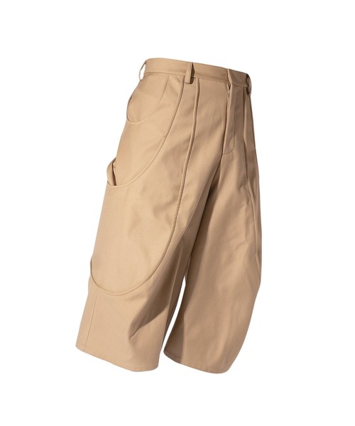 GOAT ESSENCE（ゴートエッセンス）の「TUCK CURVE WIDE SHORTS（スラックス・メンズ・ベージュ/ブラック/グレー・1/2）」の12枚目の写真