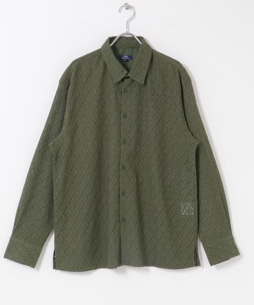 ITEMS URBANRESEARCH（アイテムズ アーバンリサーチ）の「ジオメレースレギュラーカラーシャツ（シャツ/ブラウス・メンズ・ブラック/ホワイト/オリーブ・LARGE/MEDIUM）」の19枚目の写真