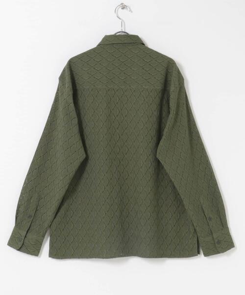ITEMS URBANRESEARCH（アイテムズ アーバンリサーチ）の「ジオメレースレギュラーカラーシャツ（シャツ/ブラウス・メンズ・ブラック/ホワイト/オリーブ・LARGE/MEDIUM）」の20枚目の写真