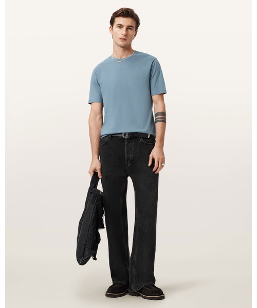ALLSAINTS(オールセインツ)の「BRACE BRUSHED COTTON CREW NECK T-SHIRT | BRACE ブラッシュ コットン クルーネック Tシャツ(Tシャツ/カットソー・メンズ・ブルー系その他・XS/S/M/L/XL)」の3枚目の写真