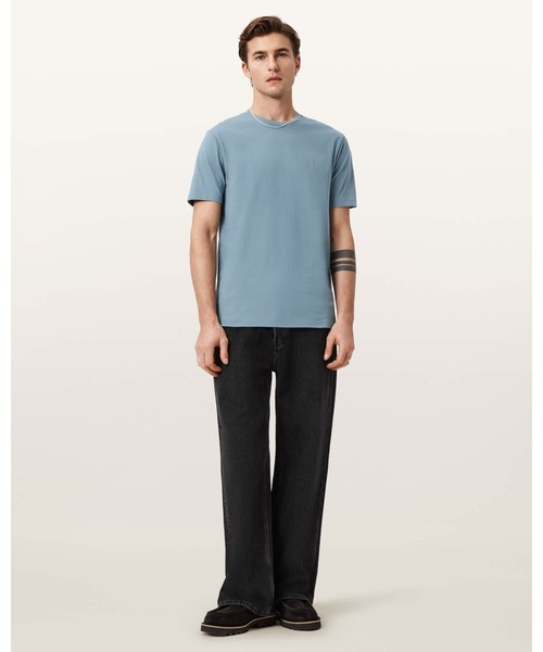 ALLSAINTS(オールセインツ)の「BRACE BRUSHED COTTON CREW NECK T-SHIRT | BRACE ブラッシュ コットン クルーネック Tシャツ(Tシャツ/カットソー・メンズ・ブルー系その他・XS/S/M/L/XL)」の5枚目の写真