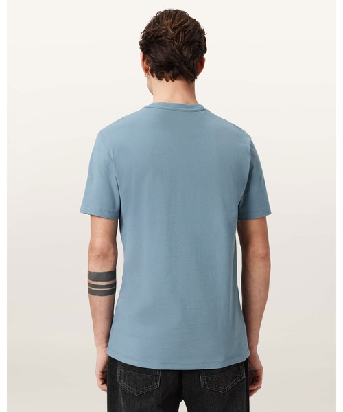 ALLSAINTS(オールセインツ)の「BRACE BRUSHED COTTON CREW NECK T-SHIRT | BRACE ブラッシュ コットン クルーネック Tシャツ(Tシャツ/カットソー・メンズ・ブルー系その他・XS/S/M/L/XL)」の6枚目の写真