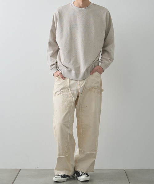 FACCIES（ファチーズ）の「【FACCIES/ファッチーズ】AGINGA DUCK DOUBLE KNEE PANTS（デニムパンツ・メンズ・ブラック/クリーム・2/1）」の6枚目の写真