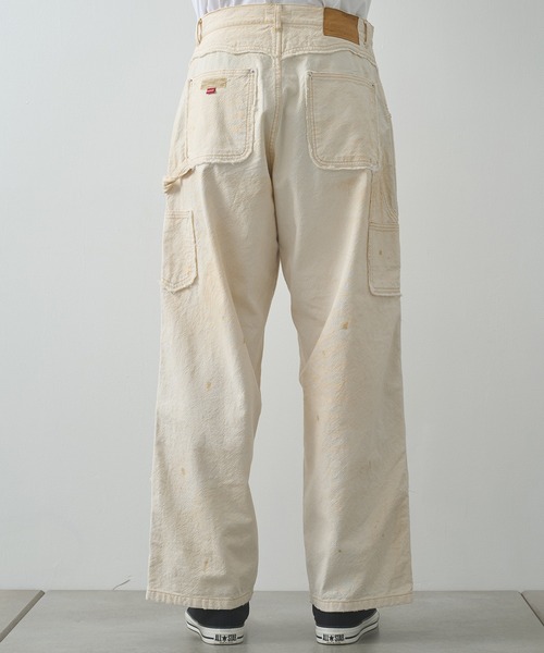 FACCIES（ファチーズ）の「【FACCIES/ファッチーズ】AGINGA DUCK DOUBLE KNEE PANTS（デニムパンツ・メンズ・ブラック/クリーム・2/1）」の8枚目の写真