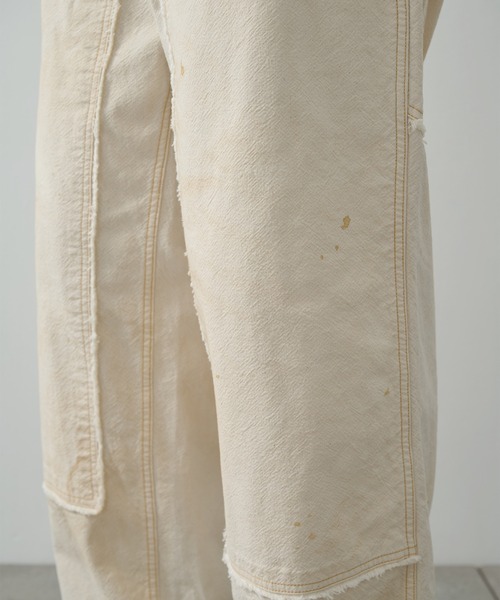 FACCIES（ファチーズ）の「【FACCIES/ファッチーズ】AGINGA DUCK DOUBLE KNEE PANTS（デニムパンツ・メンズ・ブラック/クリーム・2/1）」の11枚目の写真
