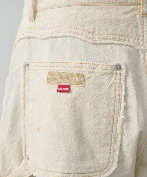 FACCIES（ファチーズ）の「【FACCIES/ファッチーズ】AGINGA DUCK DOUBLE KNEE PANTS（デニムパンツ・メンズ・ブラック/クリーム・2/1）」の12枚目の写真