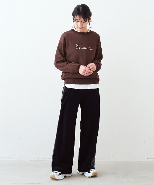 Live in comfort(リブインコンフォート)の「【低身長/高身長サイズあり】リブ イン コンフォート 大人の抜け感をつくる すそドロスト付き抗菌防臭パイルパンツ(その他パンツ・レディース・杢グレー/ブラック・9/10/11/12/13/14/2/3/4/5/6/7/8)」の3枚目の写真