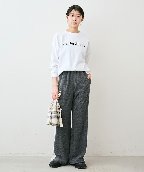 Live in comfort(リブインコンフォート)の「【低身長/高身長サイズあり】リブ イン コンフォート 大人の抜け感をつくる すそドロスト付き抗菌防臭パイルパンツ(その他パンツ・レディース・杢グレー/ブラック・9/10/11/12/13/14/2/3/4/5/6/7/8)」の6枚目の写真