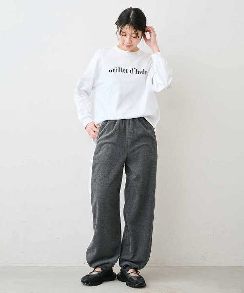 Live in comfort(リブインコンフォート)の「【低身長/高身長サイズあり】リブ イン コンフォート 大人の抜け感をつくる すそドロスト付き抗菌防臭パイルパンツ(その他パンツ・レディース・杢グレー/ブラック・9/10/11/12/13/14/2/3/4/5/6/7/8)」の9枚目の写真