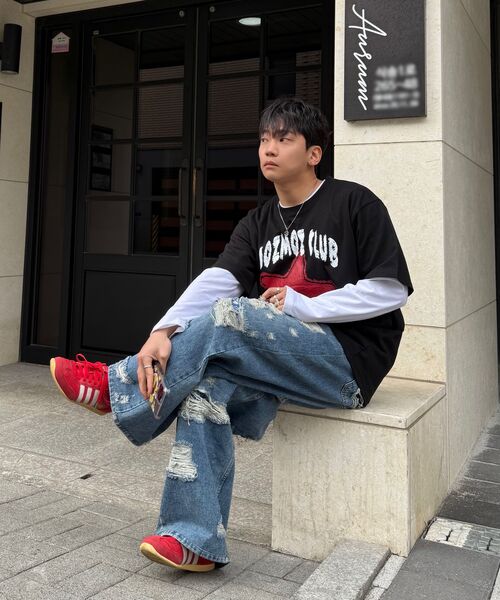 MOZMOZ(モズモズ)の「クレヨンスター オーバーサイズ 半袖Tシャツ ブラック(Tシャツ/カットソー・レディース・その他・1/2/3)」の6枚目の写真