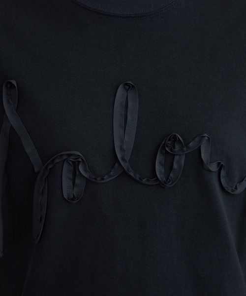 SALON adam et rope'(サロン アダム エ ロペ)の「テープ刺繍コンパクトTシャツ(Tシャツ/カットソー・レディース・オフホワイト/ブラック・FREE)」の20枚目の写真