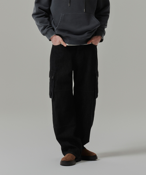 MINDBRIDGE（マインドブリッジ）の「ワイドカーゴデニムパンツ MYDP6156（デニムパンツ・メンズ・ブラック・34/32/30/29）」の3枚目の写真