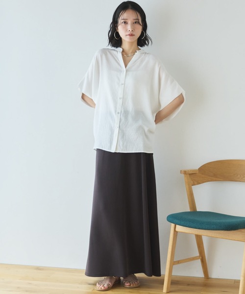 Doux archives(ドゥアルシーヴ)の「【名品】ウォッシャブルリネンライクスキッパープルオーバー(シャツ/ブラウス・レディース・ラベンダー/ネイビー/ブルー/オフホワイト・FREE)」の16枚目の写真