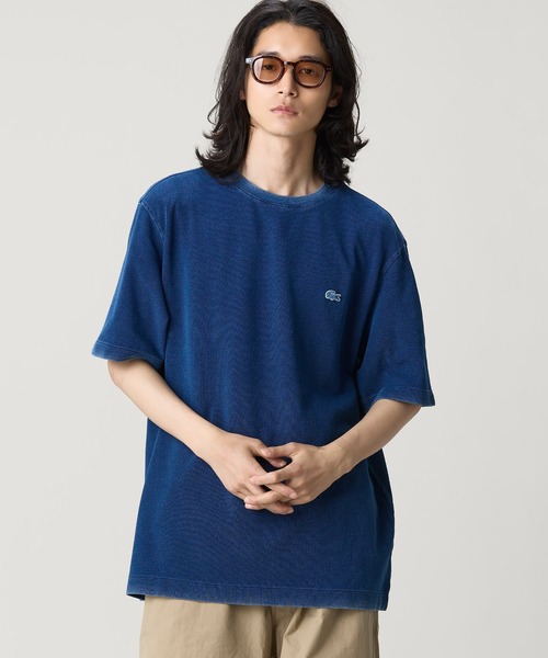 LACOSTE(ラコステ)の「オーバーサイズ ウォッシュ加工 インディゴ Tシャツ(Tシャツ/カットソー・メンズ・ダークインディゴブルー/インディゴブルー・5/3/4/2)」の14枚目の写真
