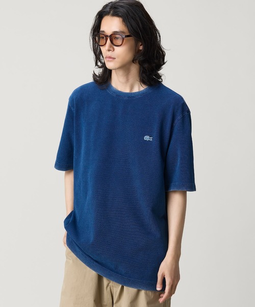 LACOSTE(ラコステ)の「オーバーサイズ ウォッシュ加工 インディゴ Tシャツ(Tシャツ/カットソー・メンズ・ダークインディゴブルー/インディゴブルー・5/3/4/2)」の15枚目の写真