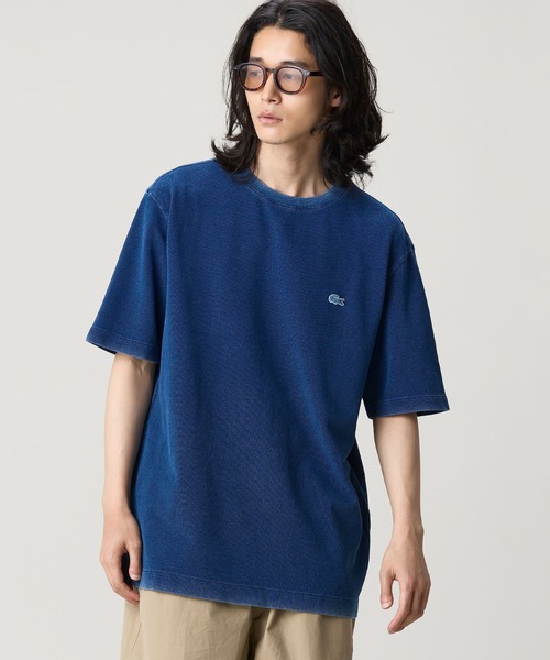 LACOSTE(ラコステ)の「オーバーサイズ ウォッシュ加工 インディゴ Tシャツ(Tシャツ/カットソー・メンズ・ダークインディゴブルー/インディゴブルー・5/3/4/2)」の16枚目の写真