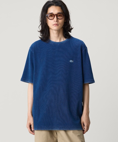 LACOSTE(ラコステ)の「オーバーサイズ ウォッシュ加工 インディゴ Tシャツ(Tシャツ/カットソー・メンズ・ダークインディゴブルー/インディゴブルー・5/3/4/2)」の18枚目の写真