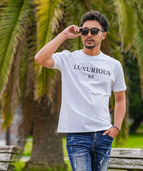 adamsJUGGLER(アダムスジャグラー)の「RTEGクリスタルベールティー(Tシャツ/カットソー・メンズ・ホワイト/ブラック・XL/L/M/S/XXL)」の1枚目の写真